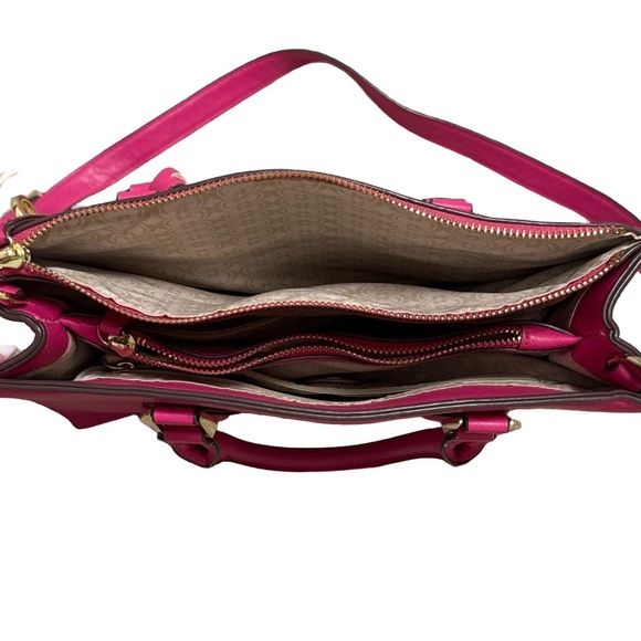 Charming Charlie Hot Pink Structured Tote Crossbody Bag - Picture 12 of 12